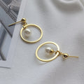 Сережки мінімалістичні золотисті для образу
