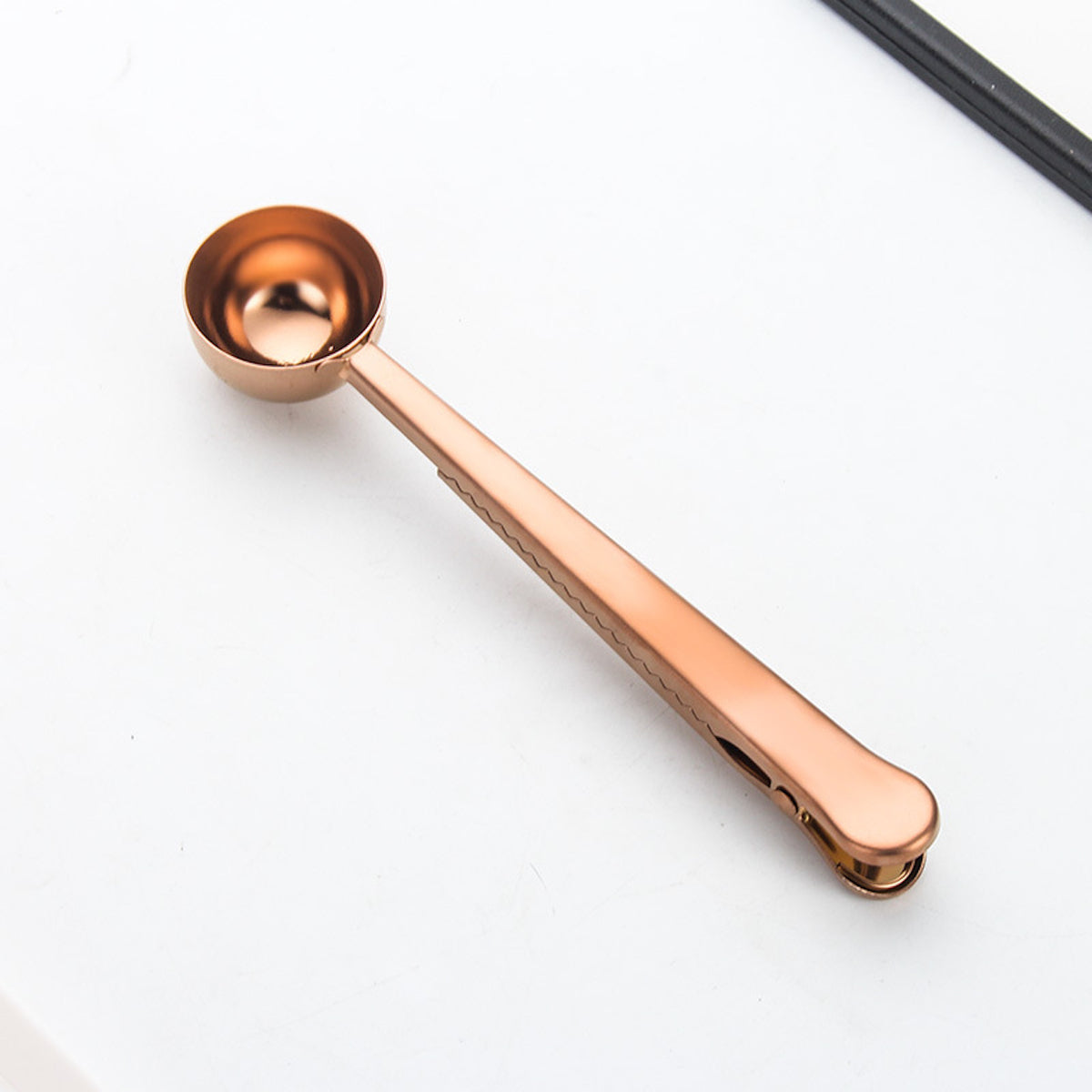 Ложка-прищіпка для кави та чаю rose gold
