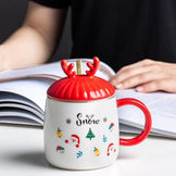 Чашка новорічна з кришкою M-5641