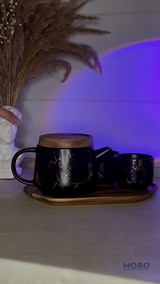 Набір для чаювання Marble чорний M-4383BL