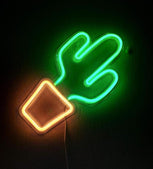 Світильник неоновий Кактус у горщіку M-5335