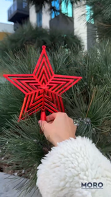 Новорічна зірка червона