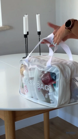 Сумка для косметики з двома відділеннями Washbag рожева