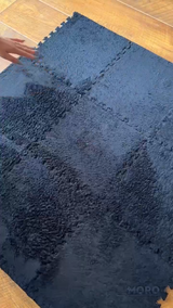 Килим-пазл м`який Чорний M-9527-BL