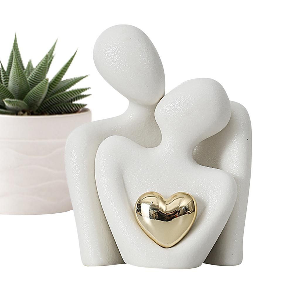 Статуетка для пар Golden Heart біла мала