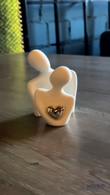Статуетка для пар Golden Heart біла мала M-9562S-W