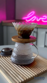 Скляний пуровер для заварювання кави