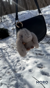 Іграшка-брелок зайченя сірий M-9730G