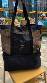 Літня сумка з термо-відділенням Чорна M-9762BL