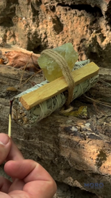 Біла шавлія з аметистом M-9813PU