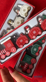 Дерев`яних потяг з вагонами червоний M-9935R