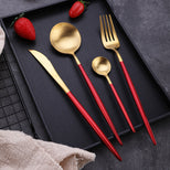 Ніж столовий Modern золото/червоний