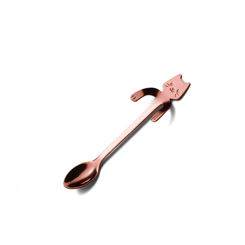 Ложка у вигляді кота Rose gold