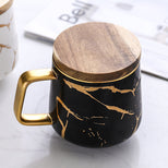Чашка Marble з дерев’яною кришкою  M-4316BL