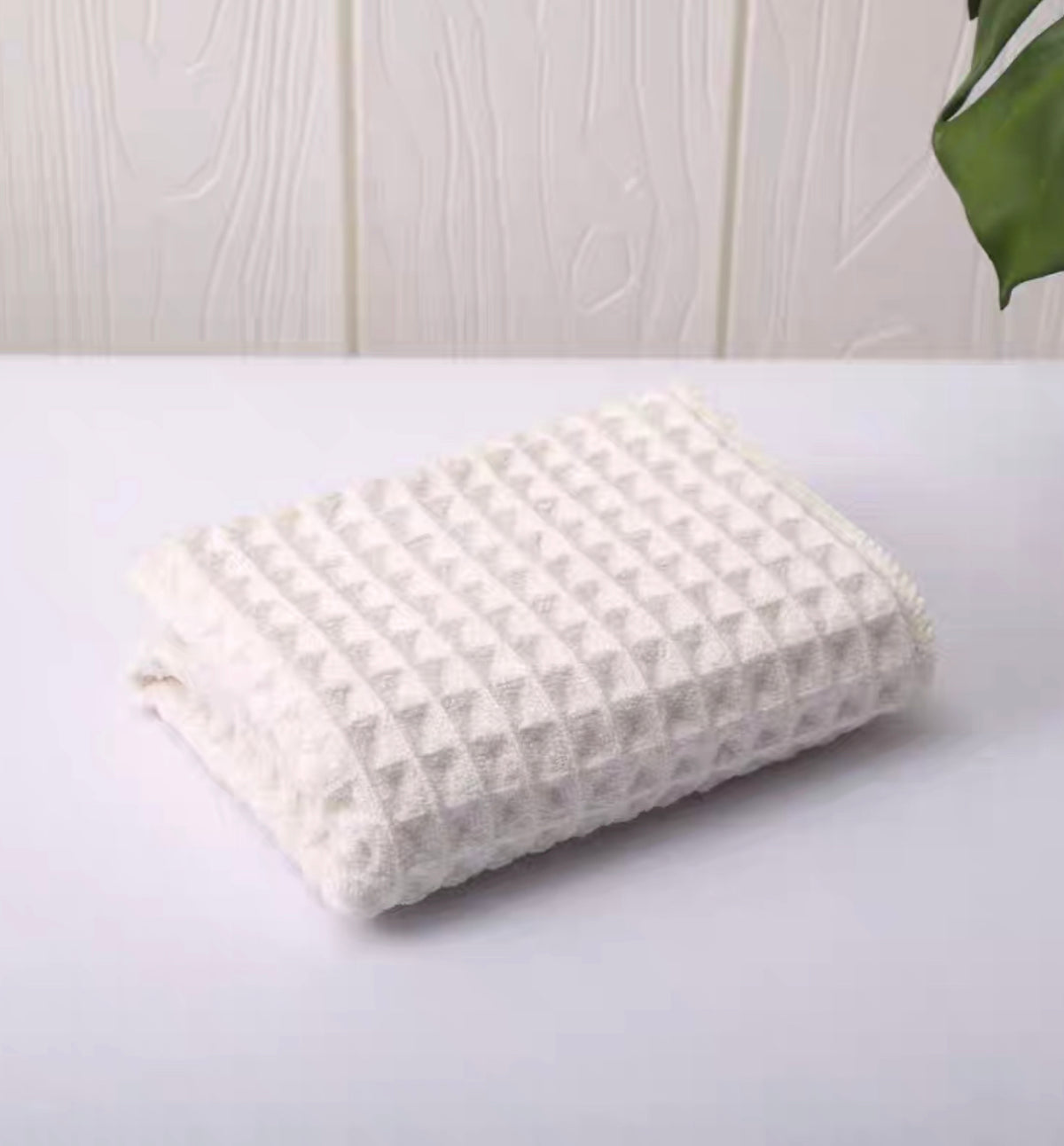 Рушник вафельний білий