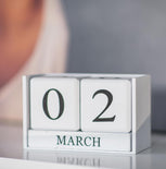 Вічний календар-кубики Білий M-4246W