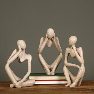 Абстрактна статуетка з смоли Мислитель M-4472