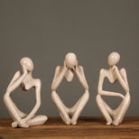 Абстрактна статуетка з смоли Мислитель M-4472