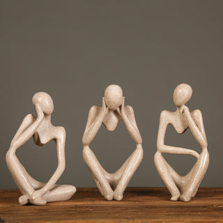 Абстрактна статуетка з смоли Мислитель M-4472