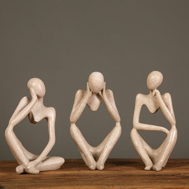 Абстрактна статуетка з смоли Мислитель M-4472