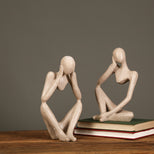 Абстрактна статуетка з смоли Мислитель M-4472