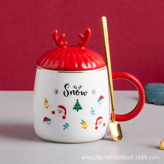 Чашка новорічна з кришкою M-5641