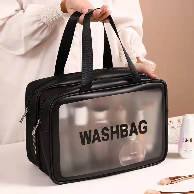 Сумка для косметики з двома відділеннями Washbag чорна