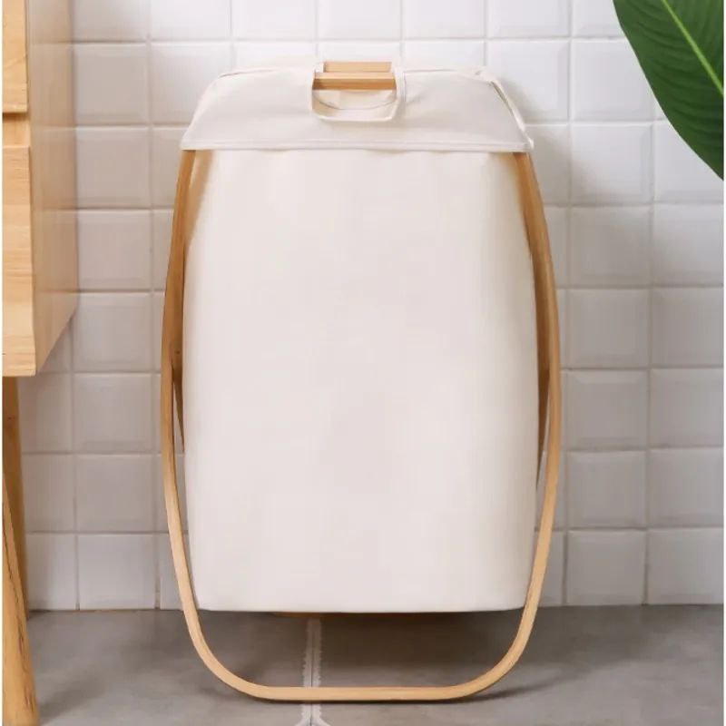 Кошик бамбуковий складаний білий