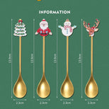 Набір новорічних ложок Різдвяна історія 4 шт M-9339