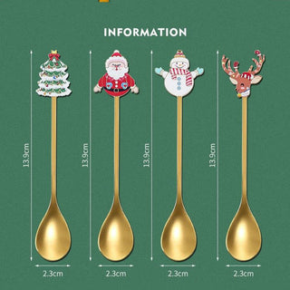 Набір новорічних ложок Різдвяна історія 4 шт M-9339