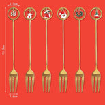 Набір новорічних десертних виделок 6 шт M-9340-1