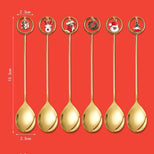 Набір новорічних десертних ложок 6 шт M-9340