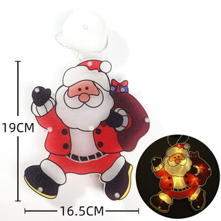 Світлодіодна прикраса на присосці Санта