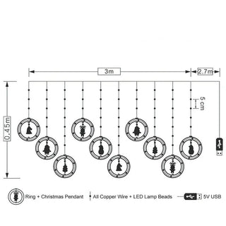 Гірлянда світлодіодна Кульки M-9309