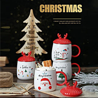 Чашка новорічна з кришкою M-5641