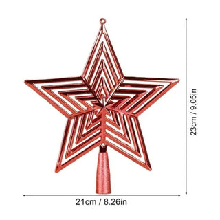 Новорічна зірка червона