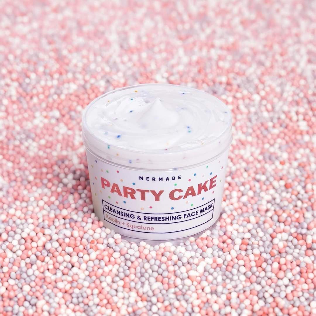 Кремова маска для обличчя з каоліном, скваланом і сферами MERMADE Party Cake 100г