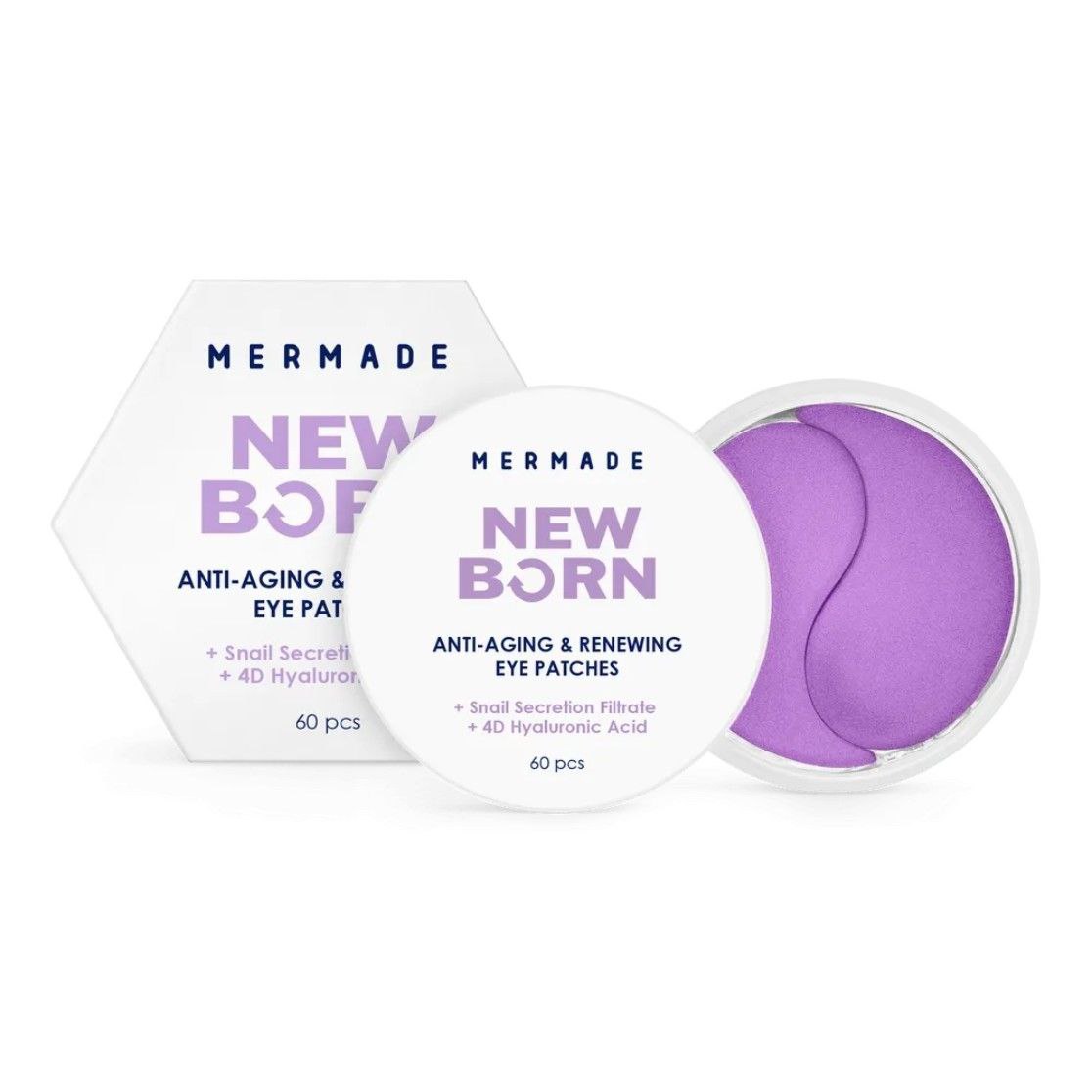 Омолоджуючі гідрогелеві патчі під очі MERMADE Snail Secretion Filtrate  4D Hyaluronic Acid, 60 шт