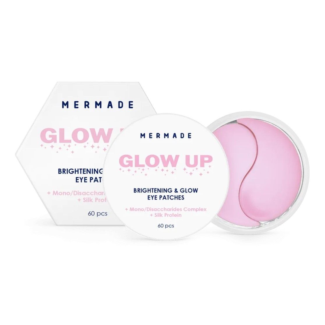 Освітлючі гідрогелеві патчі під очі MERMADE Silk protein та Mono- and Disaccharies complex 60 шт