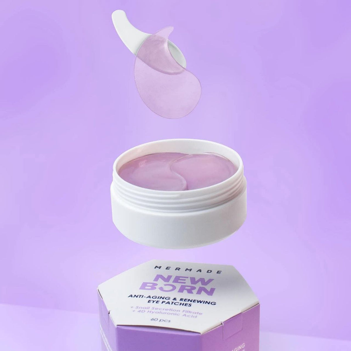 Омолоджуючі гідрогелеві патчі під очі MERMADE Snail Secretion Filtrate  4D Hyaluronic Acid, 60 шт