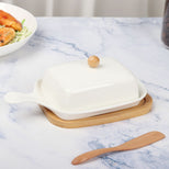 Керамічна маслянка з дерев`яною підставкою M-9815