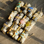 Біла шавлія з рожевим кварцем M-9813P