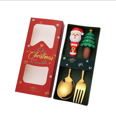 Набір новорічних столових приборів 2 шт M-9945