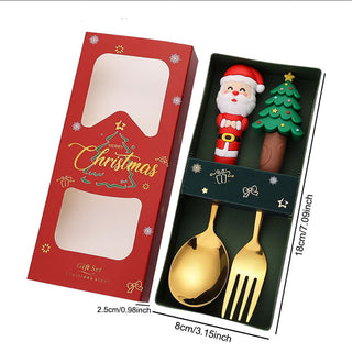 Набір новорічних столових приборів 2 шт M-9945