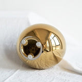 Ваза керамічна у вигляді кулі Золота 13 см